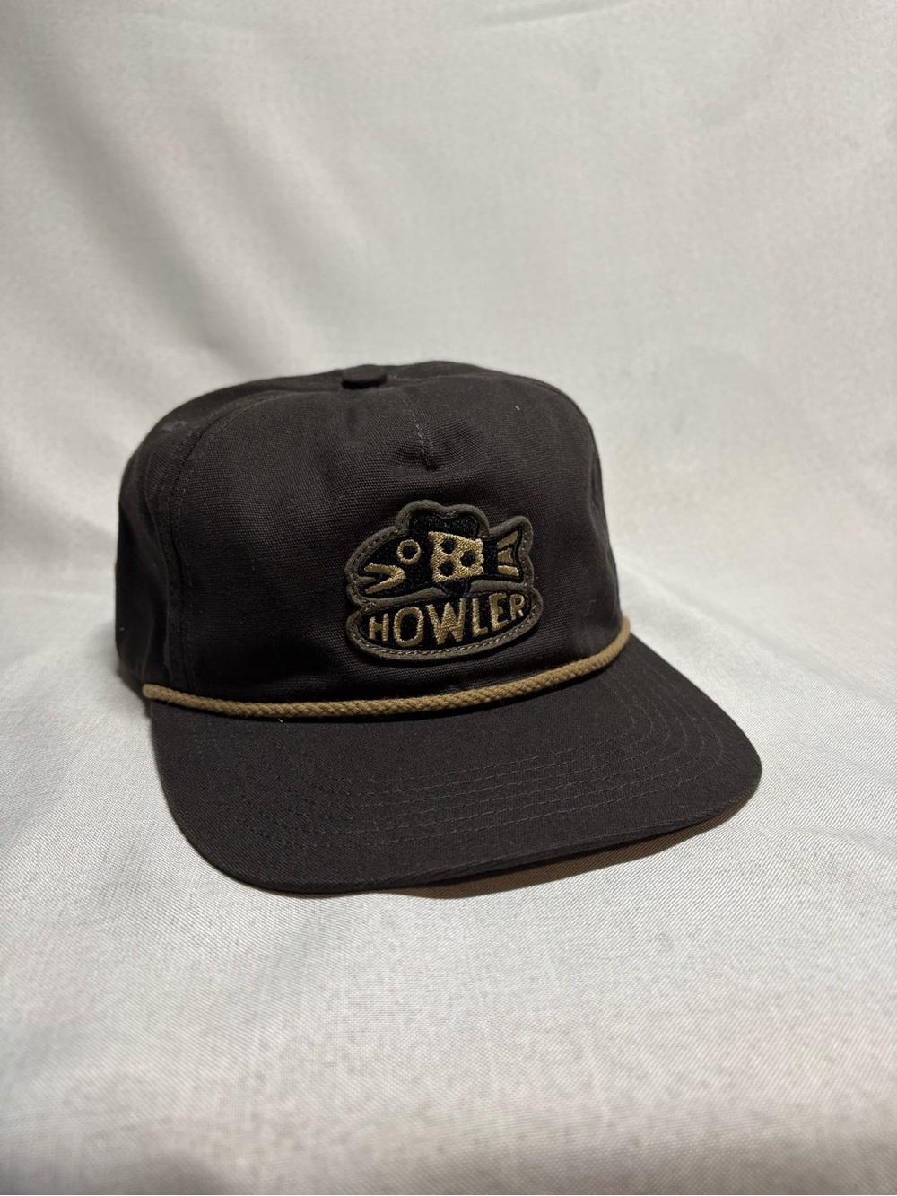 Howler Brothers Grey Cotton Baseball Cap with Fish Patch